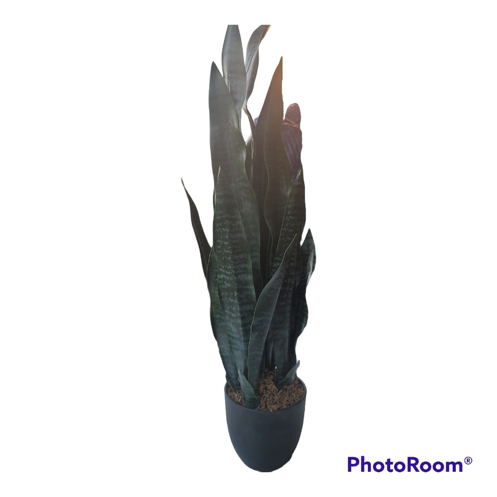 Costway 35.5"  Artificial Snake Plant Green Sansevieria Home & Office Decoration